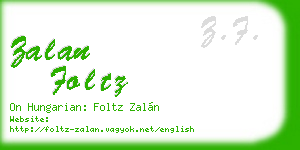 zalan foltz business card